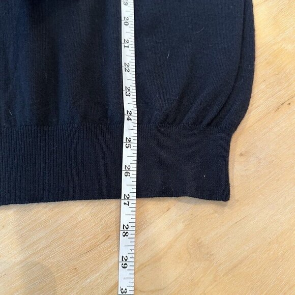 Eildon Hills 90’s Mens Sweater Sleeveless Vest V-Neck Black Merino‎ Wool Size L - Picture 5 of 6